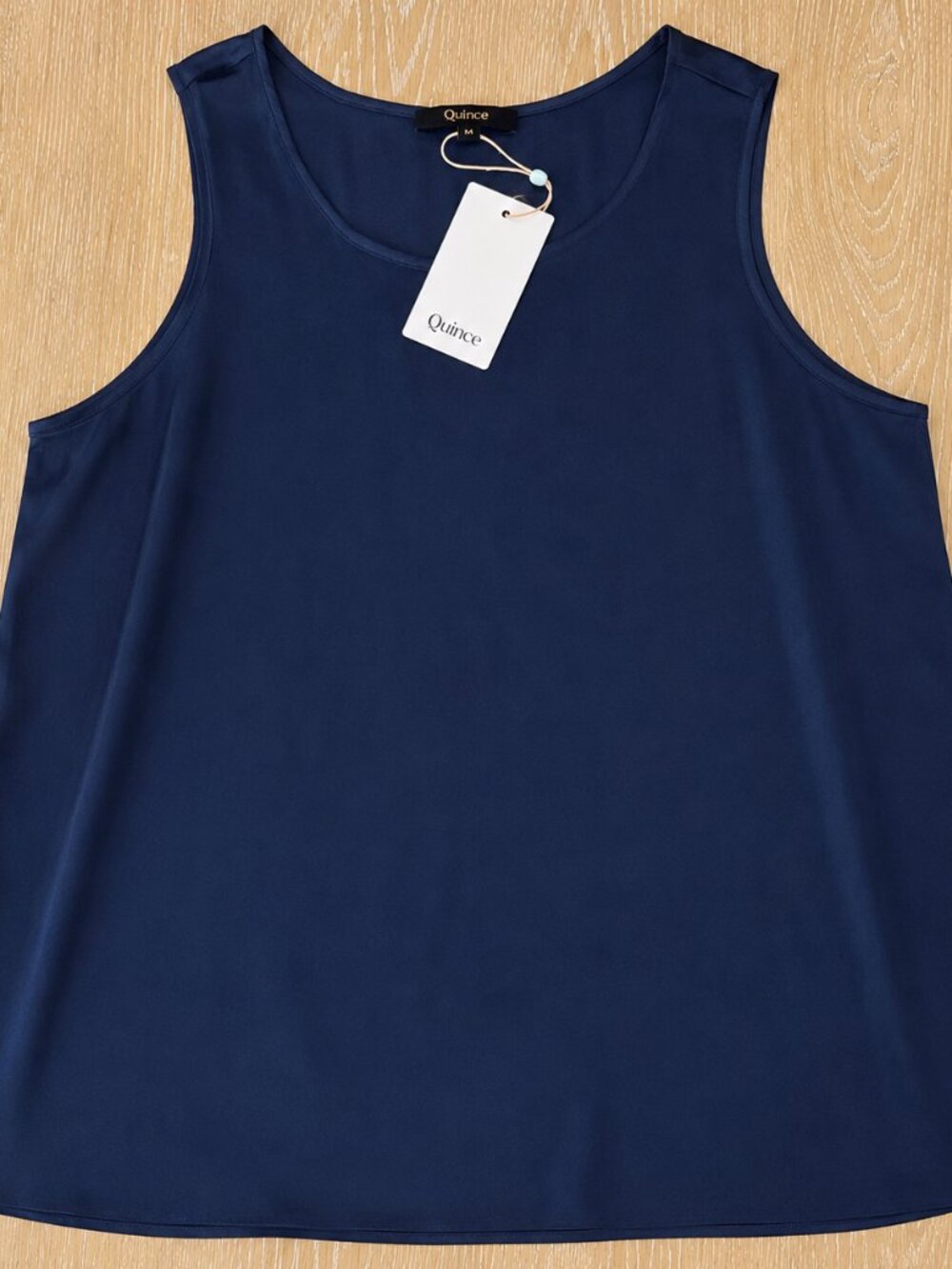 *NWT* Quince Silk Tank in Navy   Size Med
